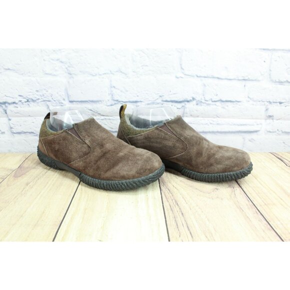 LL Bean Women's Brown Suede Slip On Slip Resistant Loafer Shoes Size 7.5 M - Picture 3 of 9